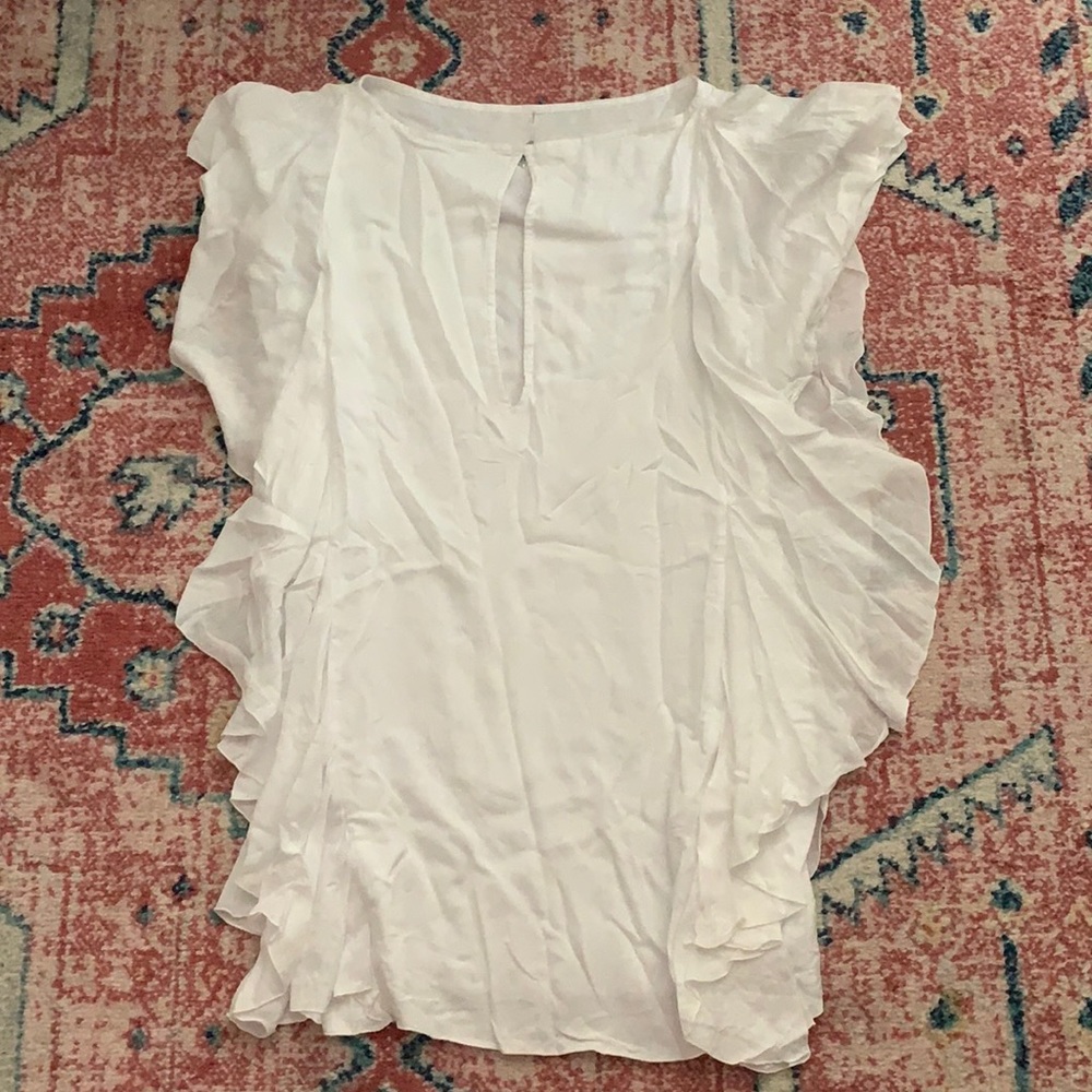 Indah white ruffle dress